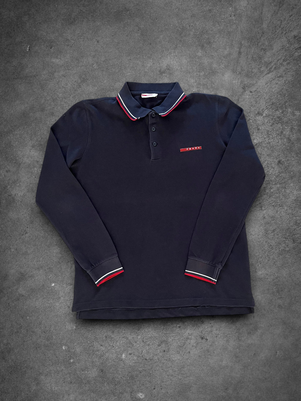 Prada Linea Rossa Polo Long Sleeve - M