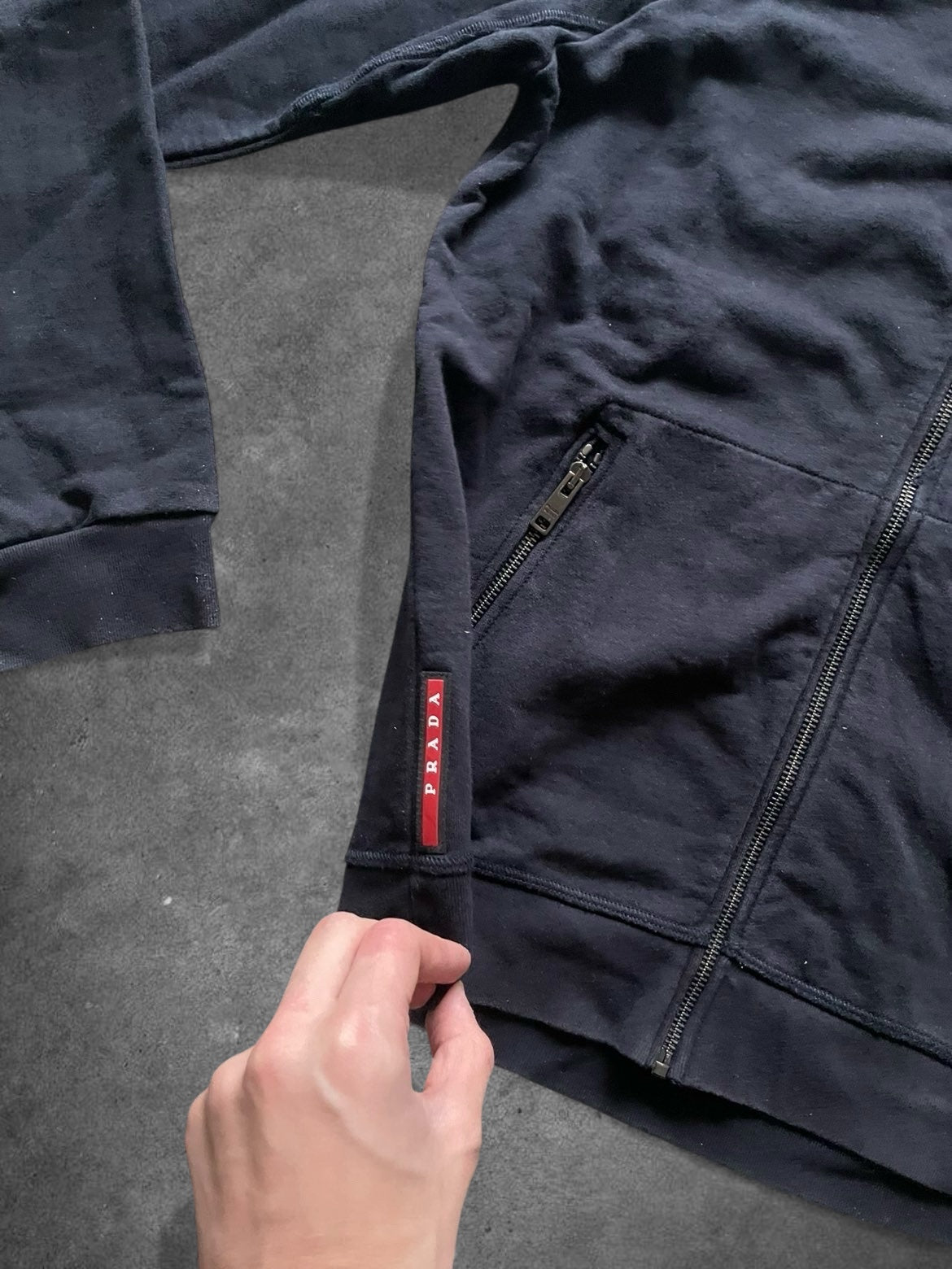 Prada Zip-Up Linea Rossa - L